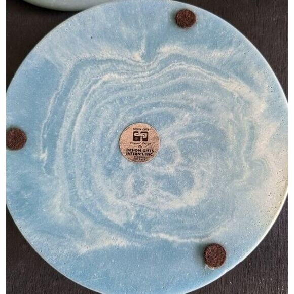 VTG Genuine Blue Incolay Trinket Box Robert Nemith Handcrafted Seagulls Nautical - Picture 5 of 8